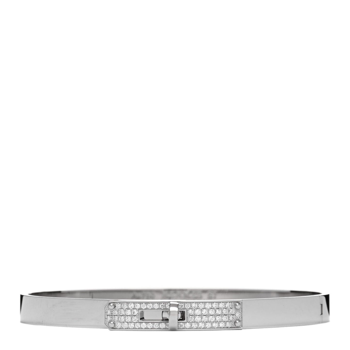 18K White Gold Diamond PM Kelly Pave Bracelet ST