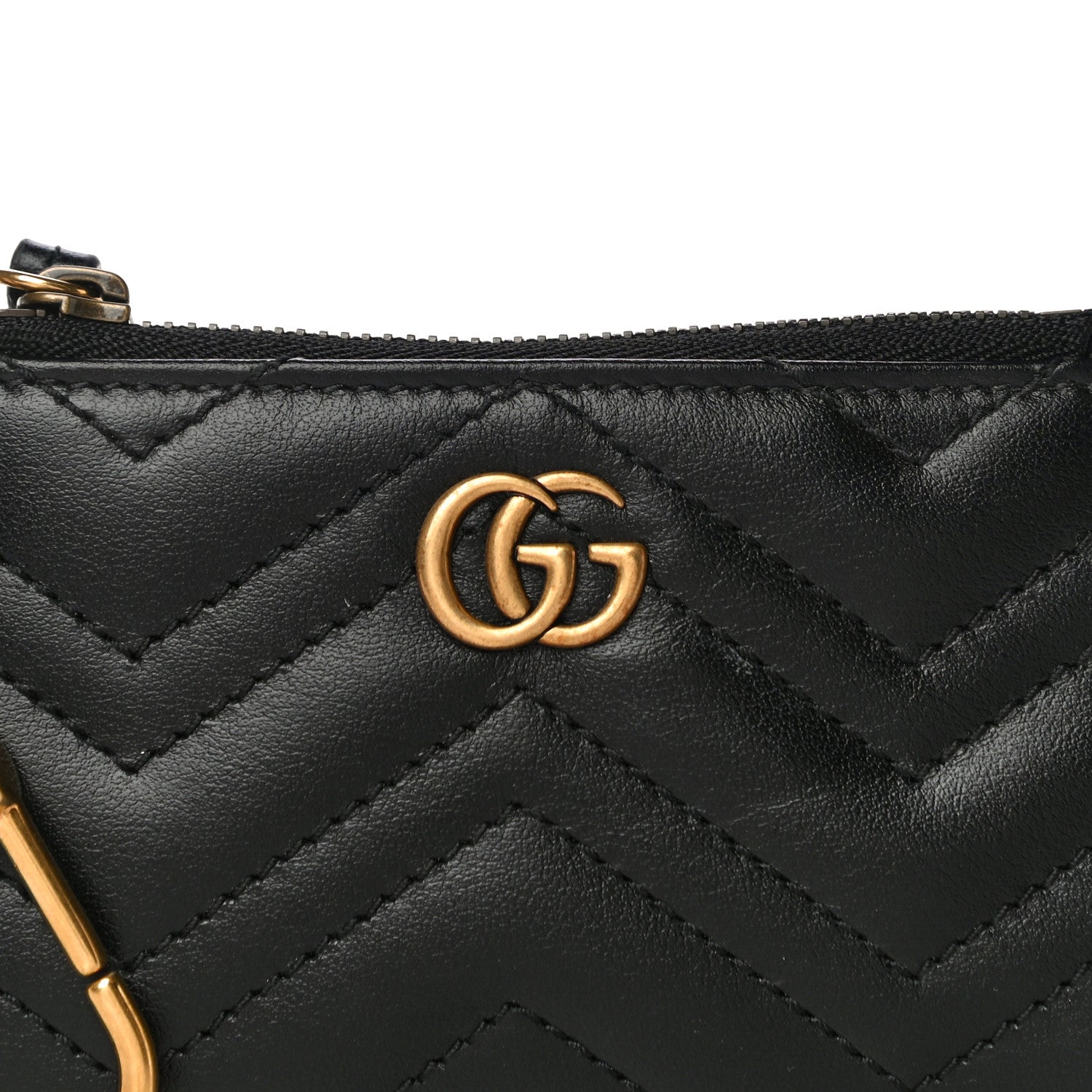 Gucci Calfskin Matelasse GG Marmont Key Case Black 8 of 10