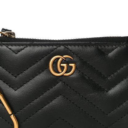 Gucci Calfskin Matelasse GG Marmont Key Case Black 8 of 10
