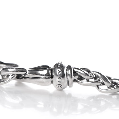 David Yurman Sterling Silver Diamond 16mm Labyrinth Pendant Necklace 7 of 8