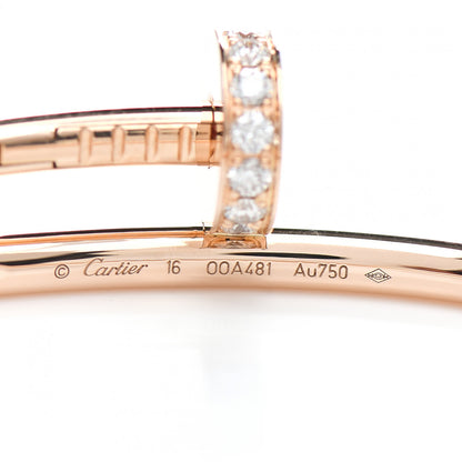 Cartier 18K Pink Gold Diamond Juste Un Clou Bracelet 16 3 of 4