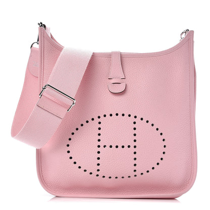 Hermes Taurillon Clemence Evelyne III PM Rose Sakura 1 of 11