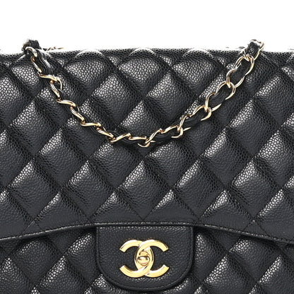 Chanel Caviar Quilted Jumbo Single Flap Black 8 of 10