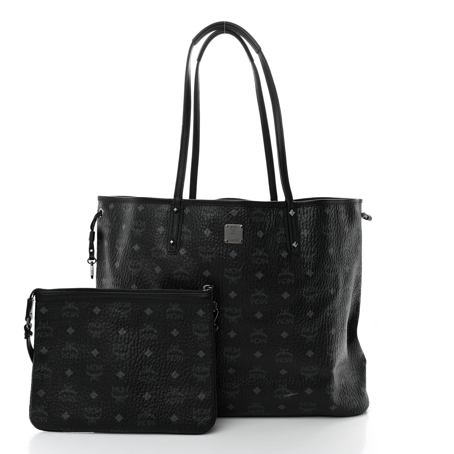 Visetos Large Reversible Shopper Tote Black