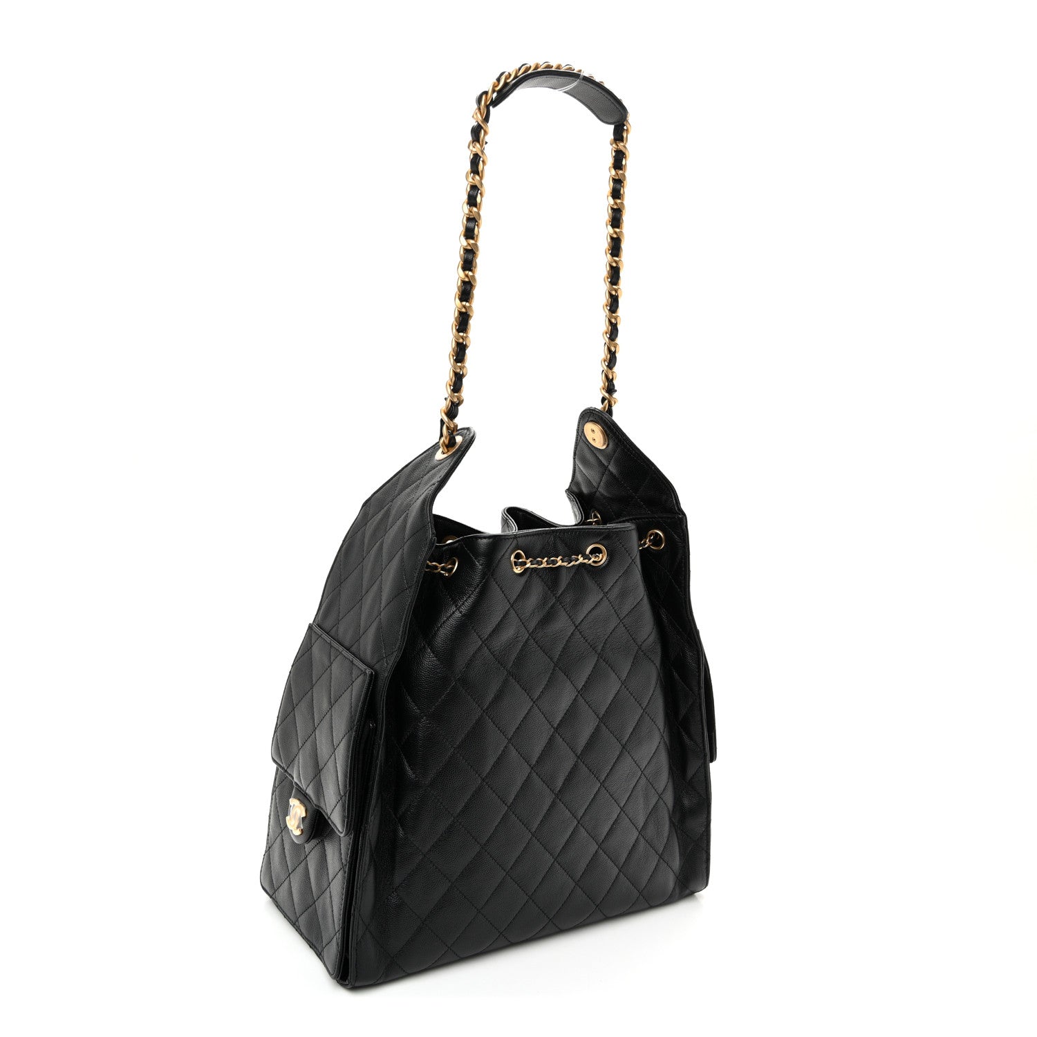 Chanel Caviar Quilted Medium Chanel 25 Handbag Black 4 of 12
