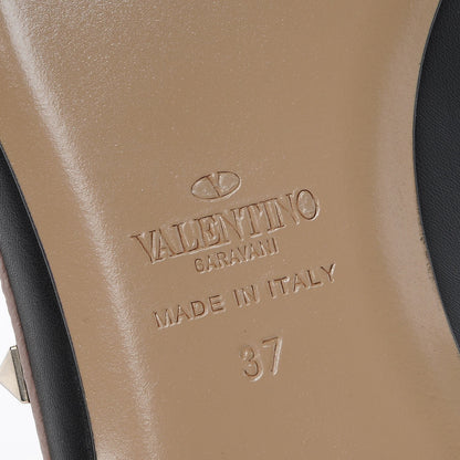 Valentino Garavani Nappa Rockstud Ballerina Flats 37 Black Poudre 7 of 10