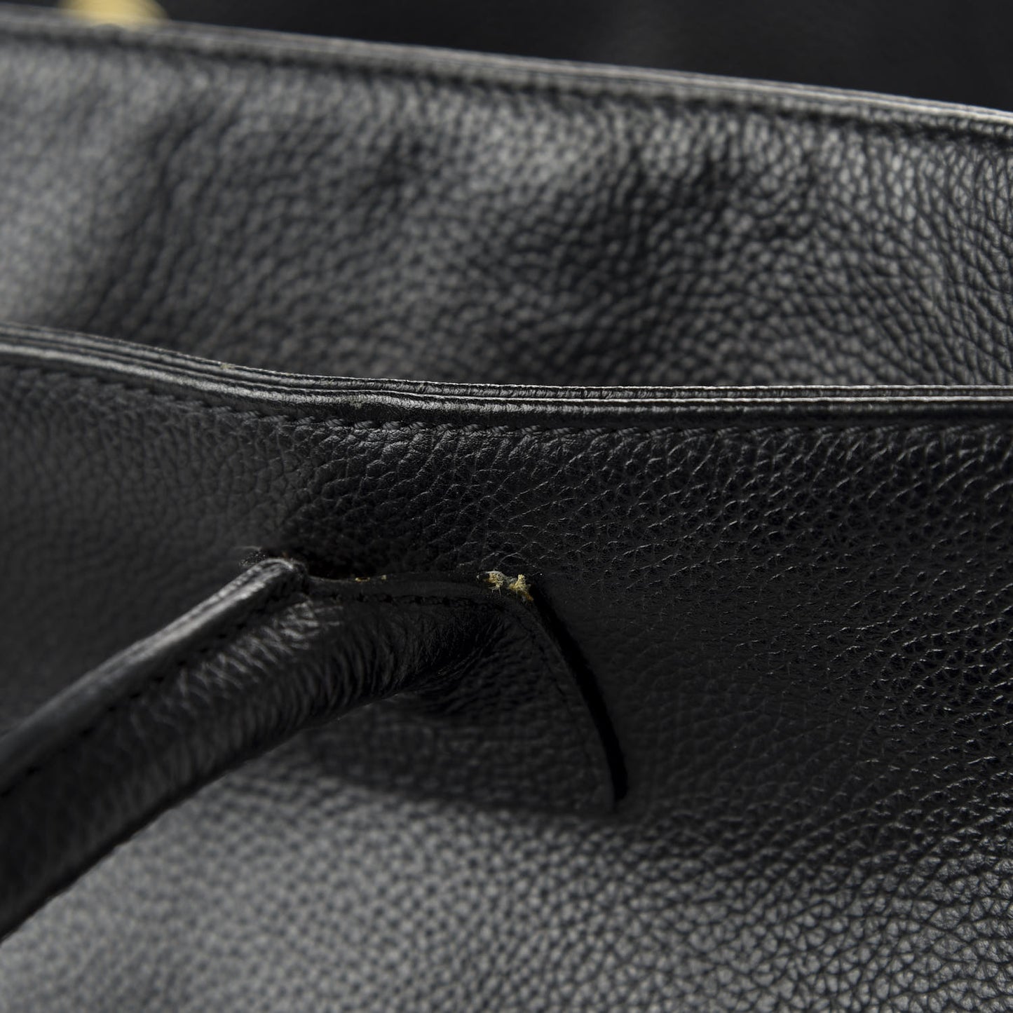 Calfskin Cerf Executive Shopper Tote Black
