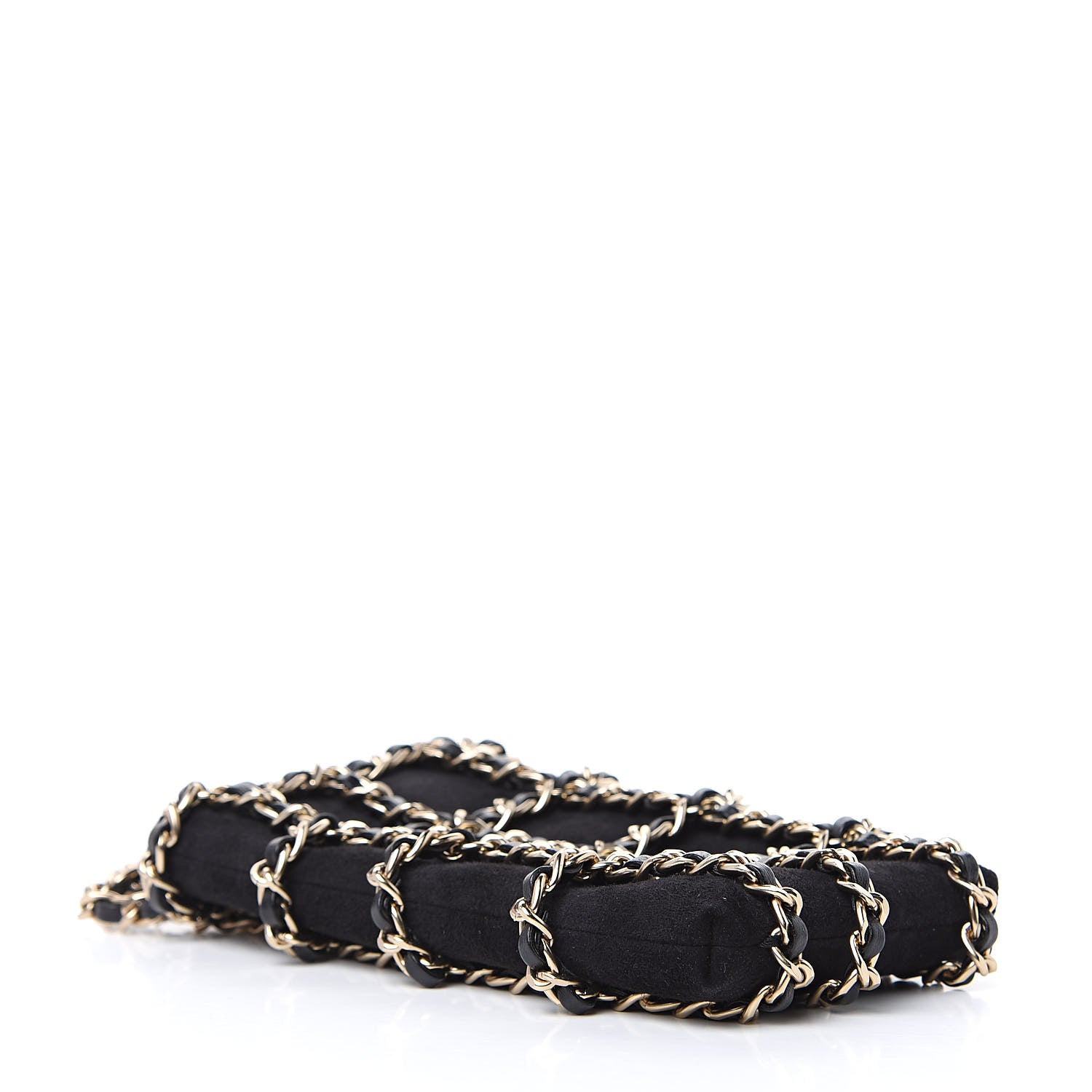 Chanel Suede Tech Me Out Clutch With Chain Black 4 of 8