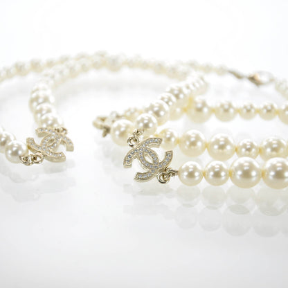 Chanel Crystal CC Pearl Necklace 5 of 6