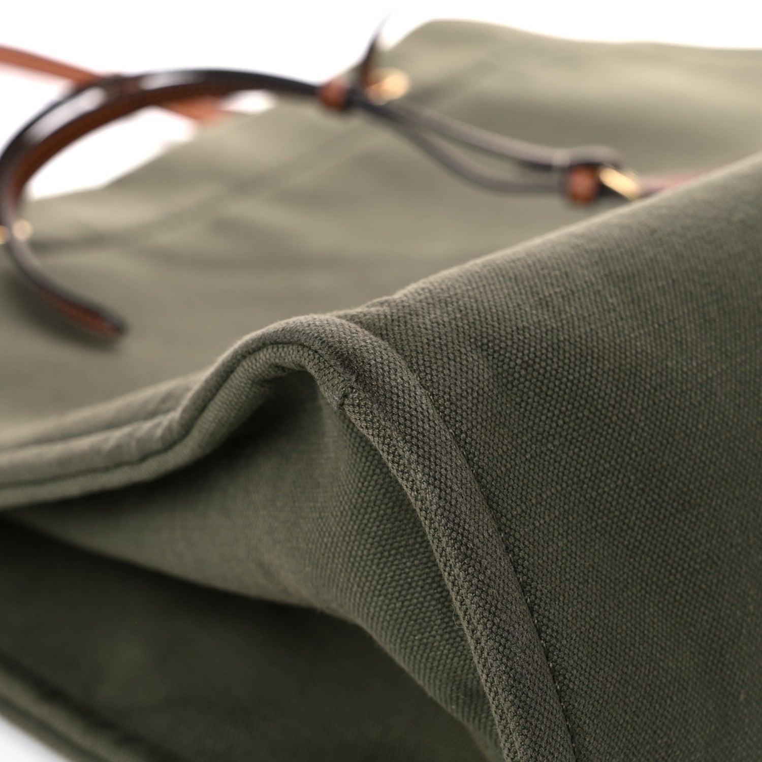 Celine Canvas Calfskin Vertical Cabas Green 9 of 13