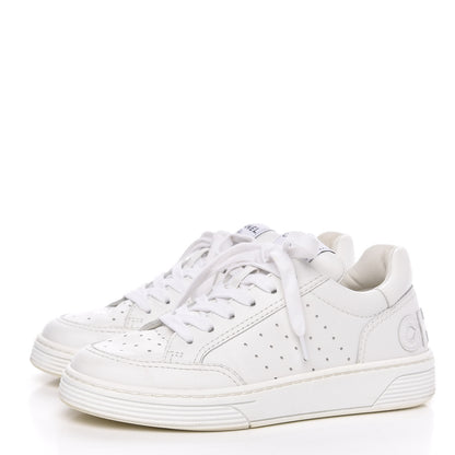 Chanel Calfskin Womens Logo Sneakers 36 White 3 of 10