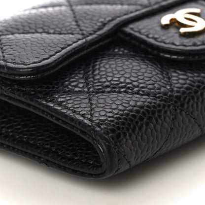 Chanel Caviar Quilted Flap Card Holder Wallet Black 8 of 11