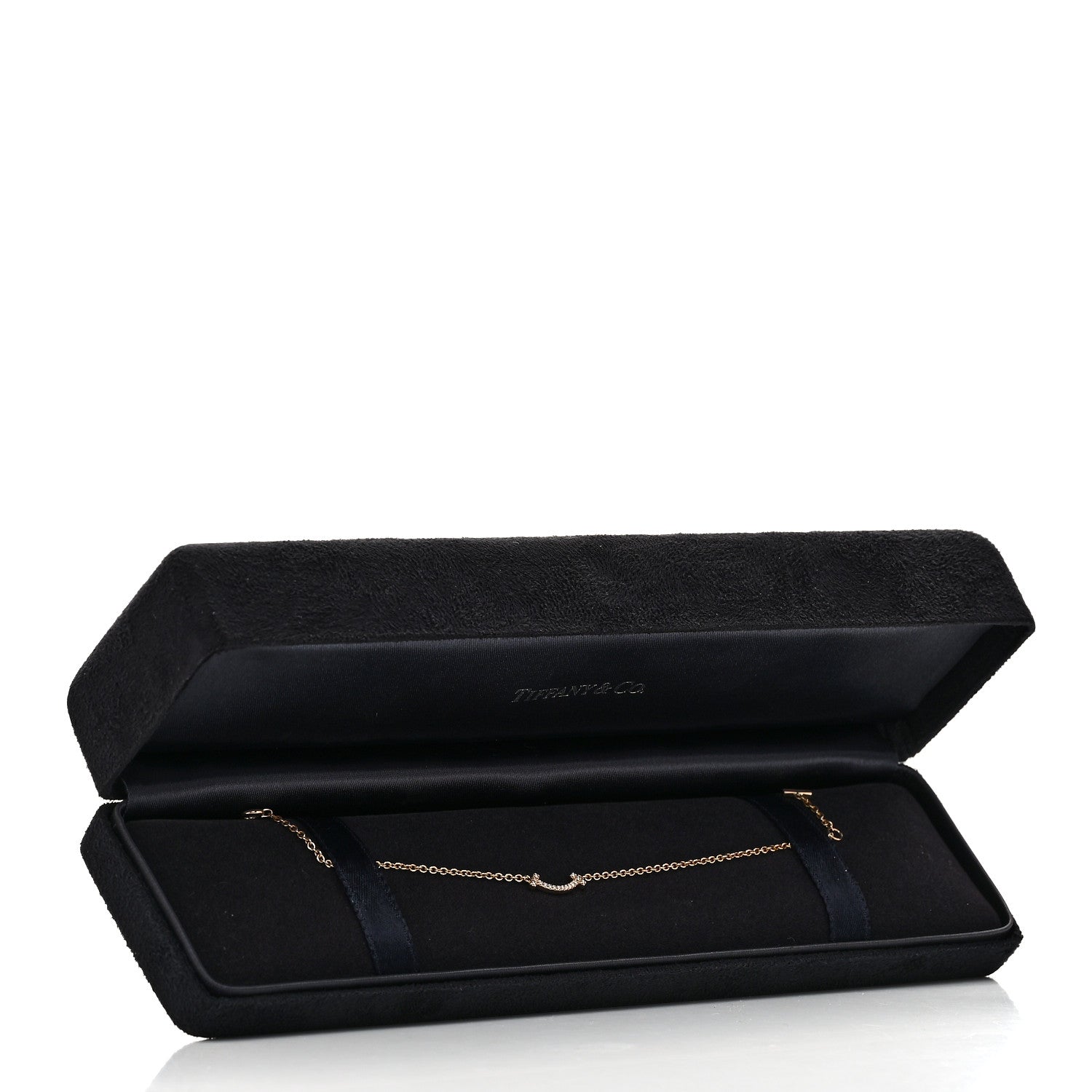 Tiffany 18K Rose Gold Diamond Mini T Smile Bracelet 7 of 7