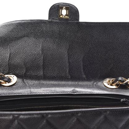 Chanel Caviar Quilted Jumbo Single Flap Black 15 of 21