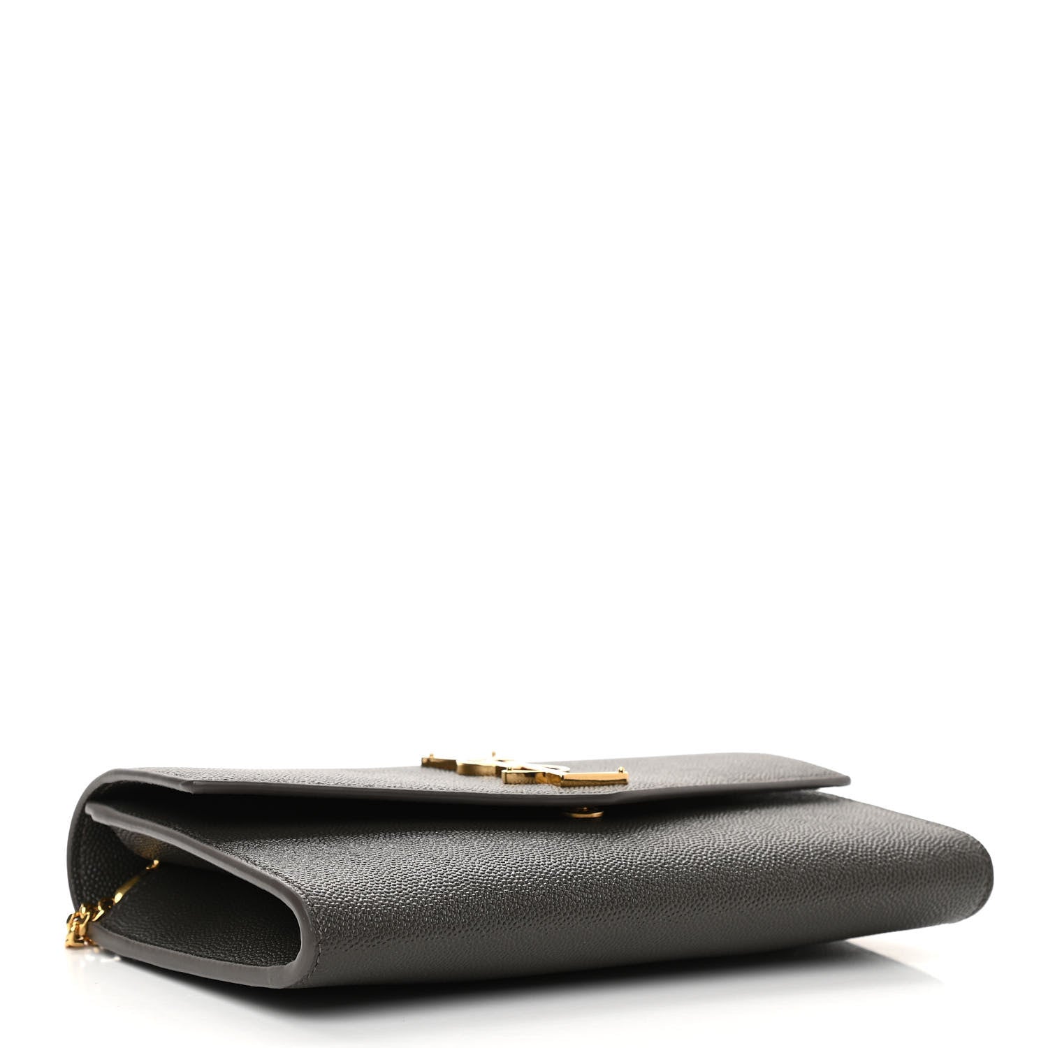 Saint Laurent Grain De Poudre Uptown Chain Wallet Pebble 5 of 12