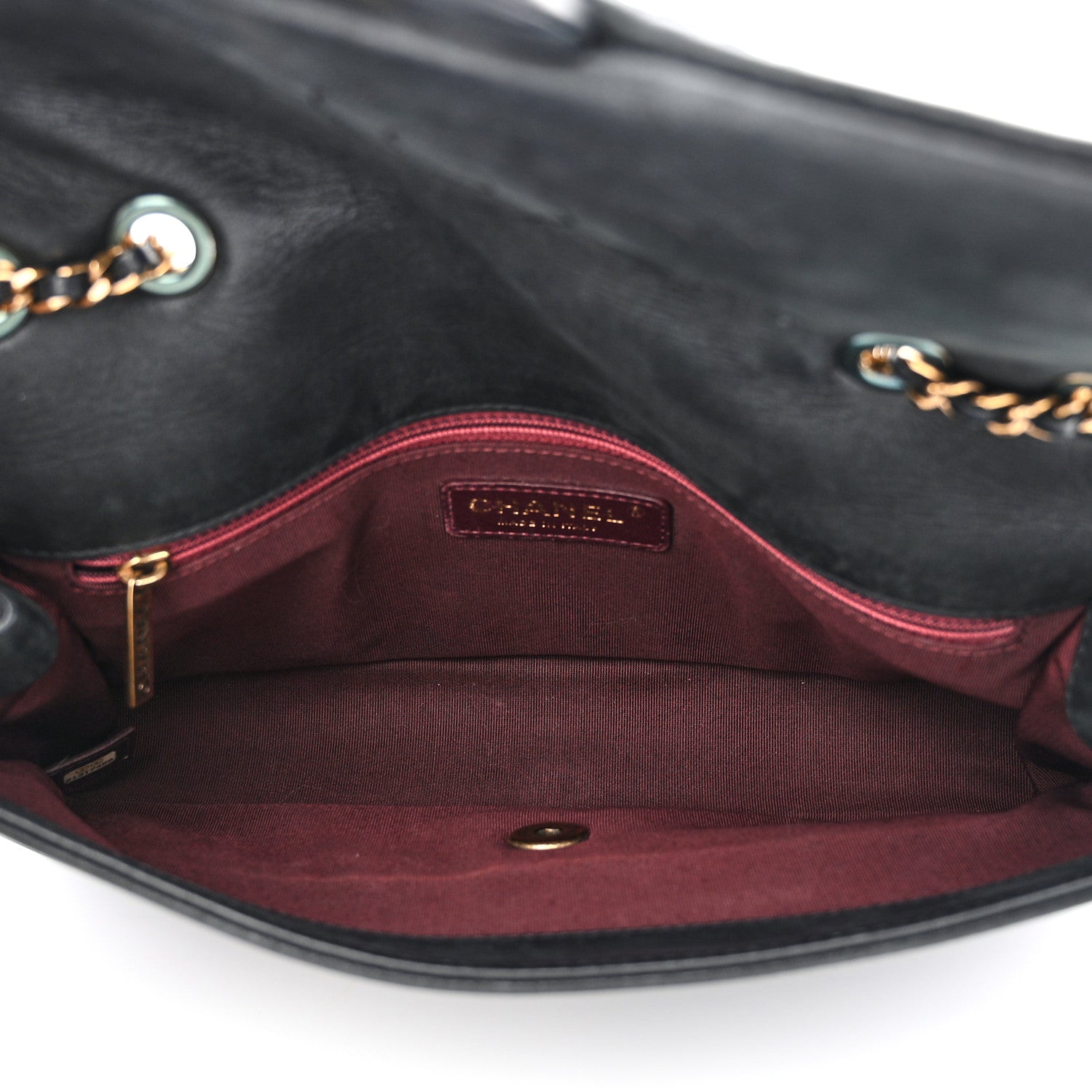 Chanel Lambskin Stitched Quilted Flap Black 5 of 10