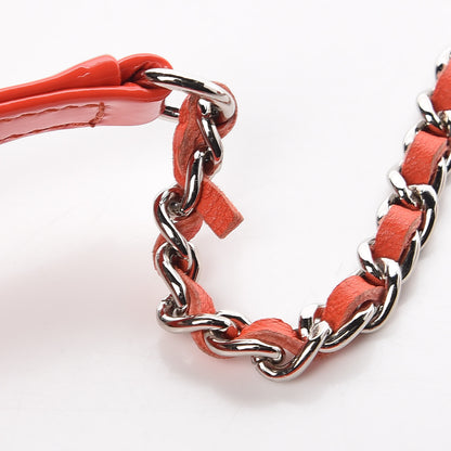 Chanel Plexiglass Patent Mini Boy Brick Flap Orange Red 10 of 10