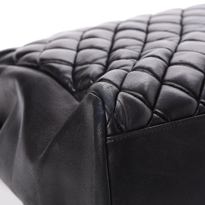 Chanel Lambskin Quilted Medium New Bubble North South Tote Black 8 of 9