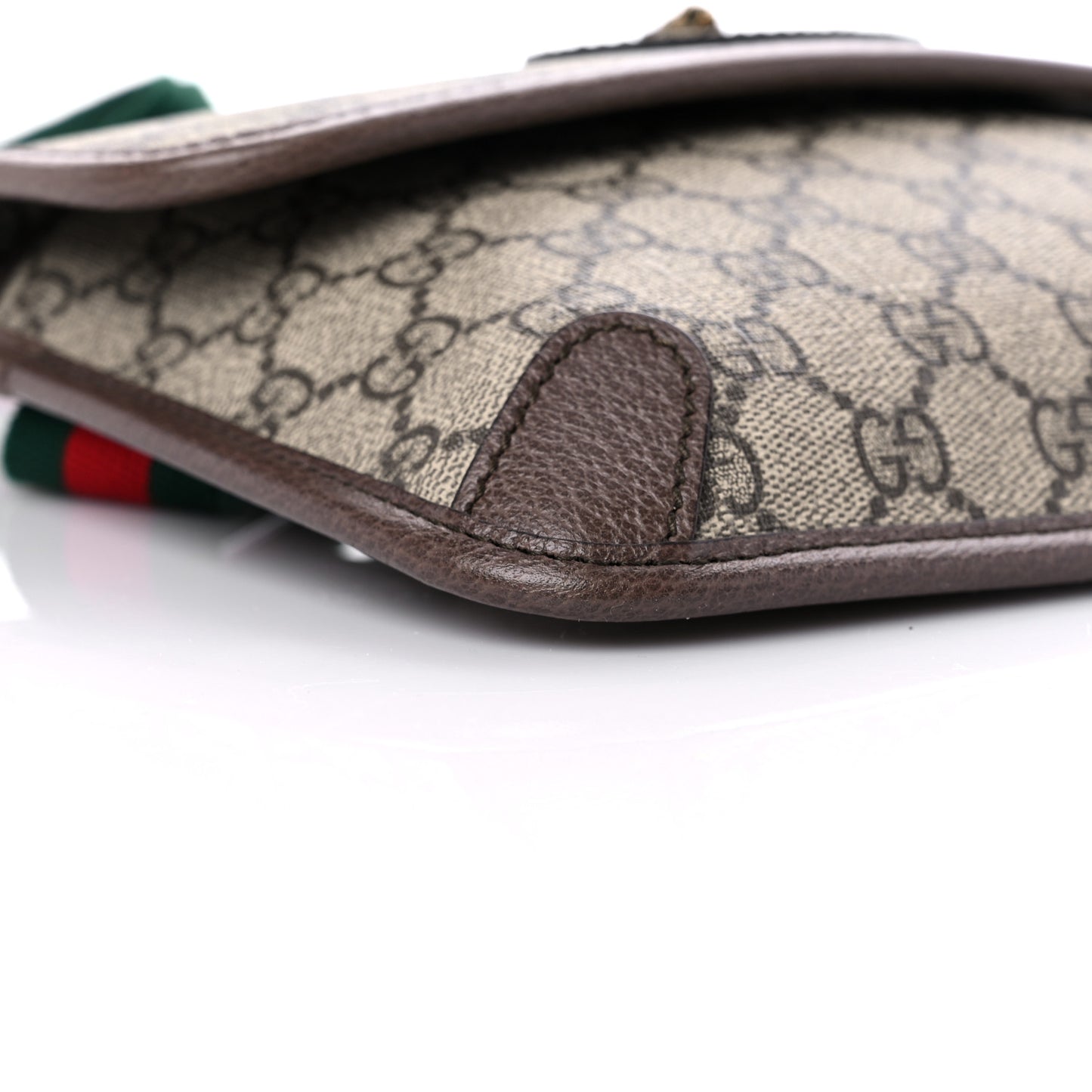GG Supreme Monogram Neo Vintage Web Belt Bag Brown