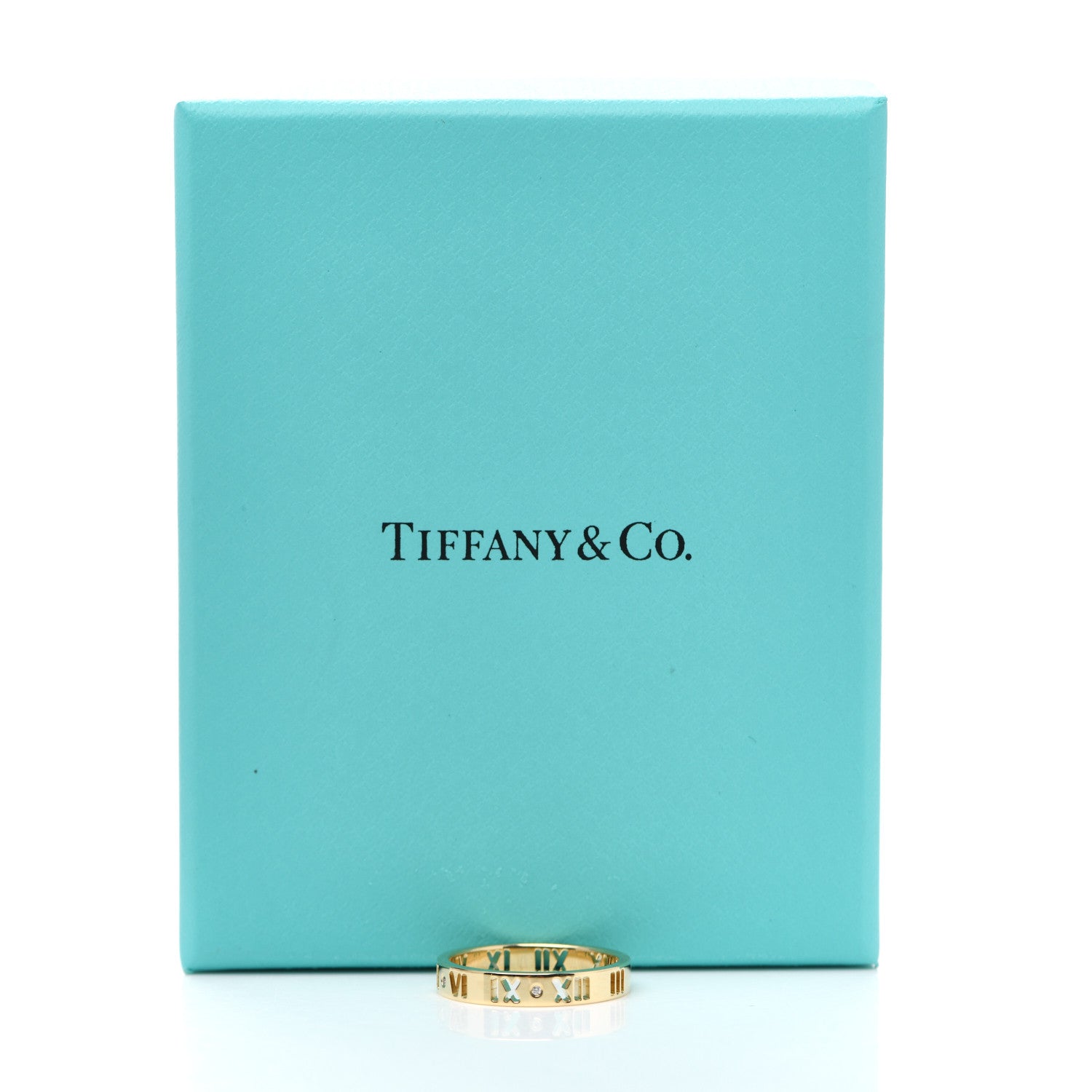 Tiffany 18K Yellow Gold Diamond Atlas Pierced Ring 57 8 5 of 5