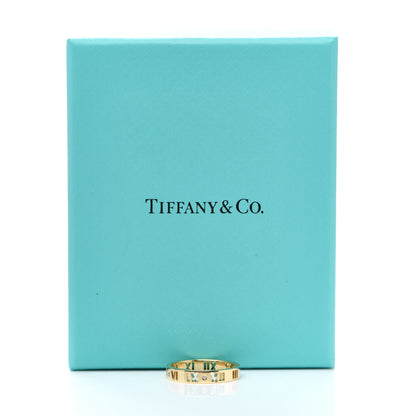 Tiffany 18K Yellow Gold Diamond Atlas Pierced Ring 57 8 5 of 5