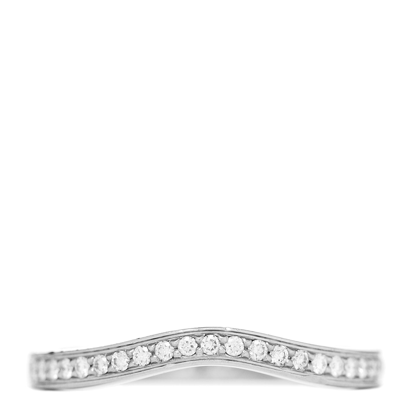 Platinum Diamond Ballerine Wedding Band Ring 48 4.5