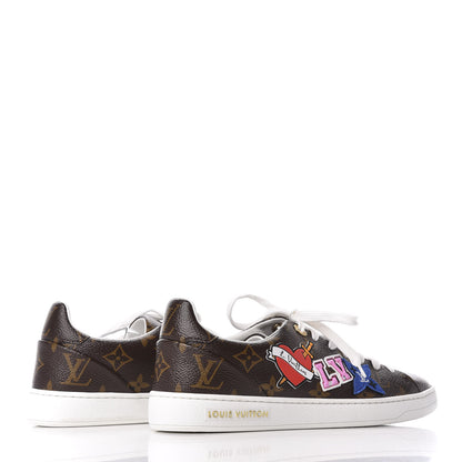 Louis Vuitton Calfskin Monogram LV Black Heart Sneakers 36.5 Cacao 4 of 8