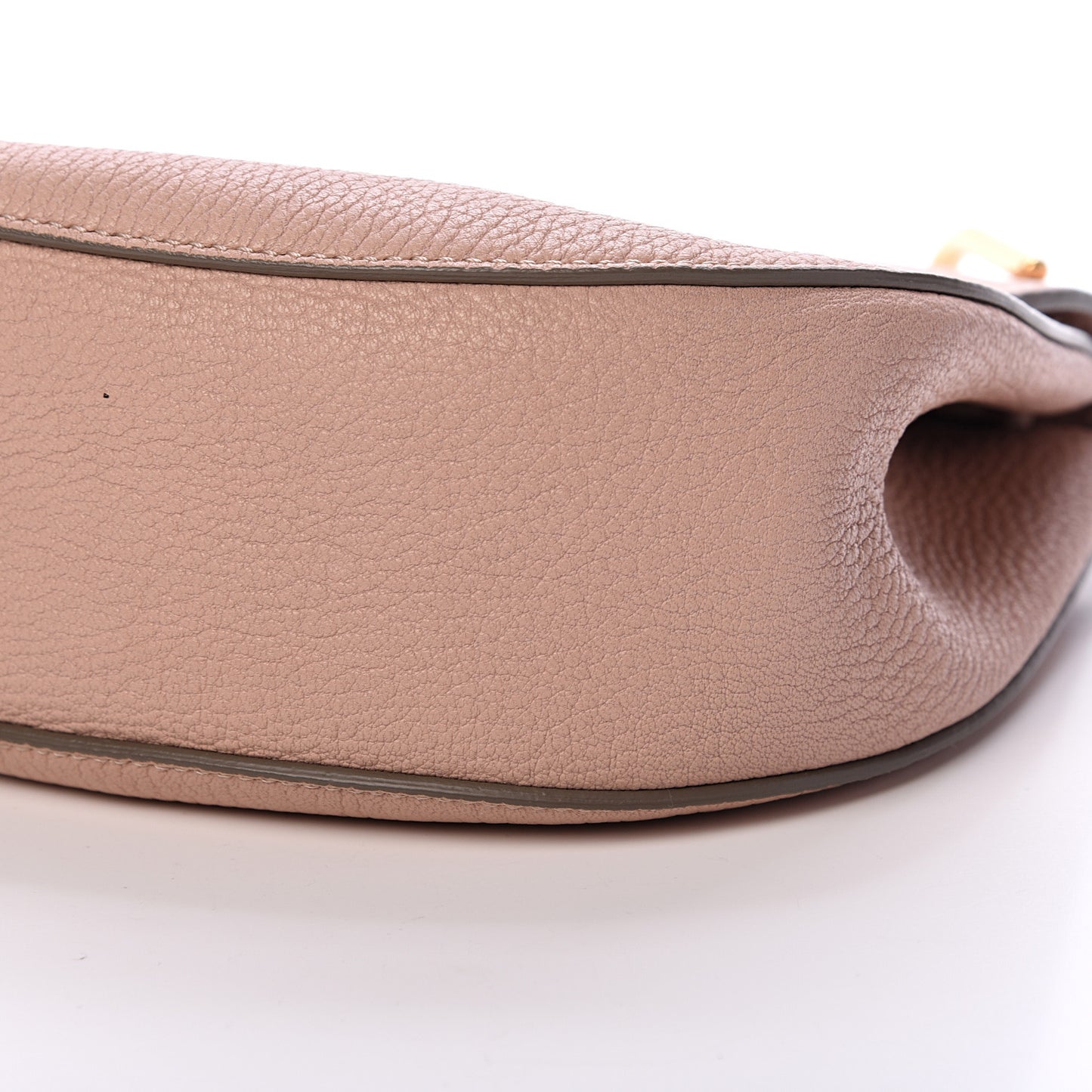 Grained Lambskin Drew Shoulder Bag Cement Pink