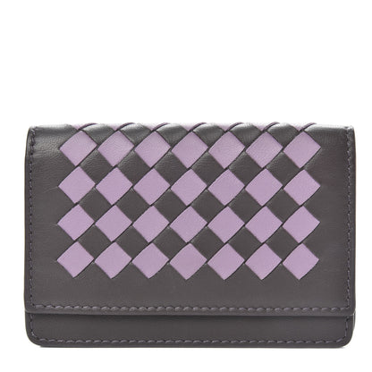 Bottega Veneta Nappa Intrecciato Card Holder Purple 1 of 9