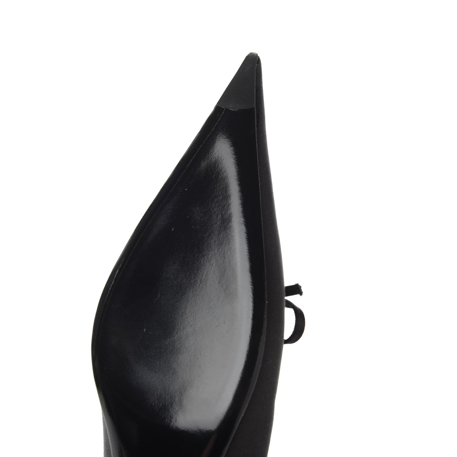 Balenciaga Satin Pointed Toe Knife 40mm Mules 39 Black 10 of 12