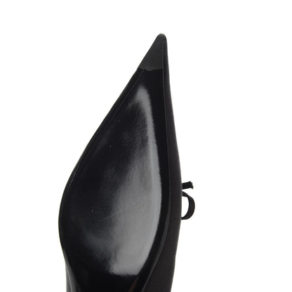Balenciaga Satin Pointed Toe Knife 40mm Mules 39 Black 10 of 12