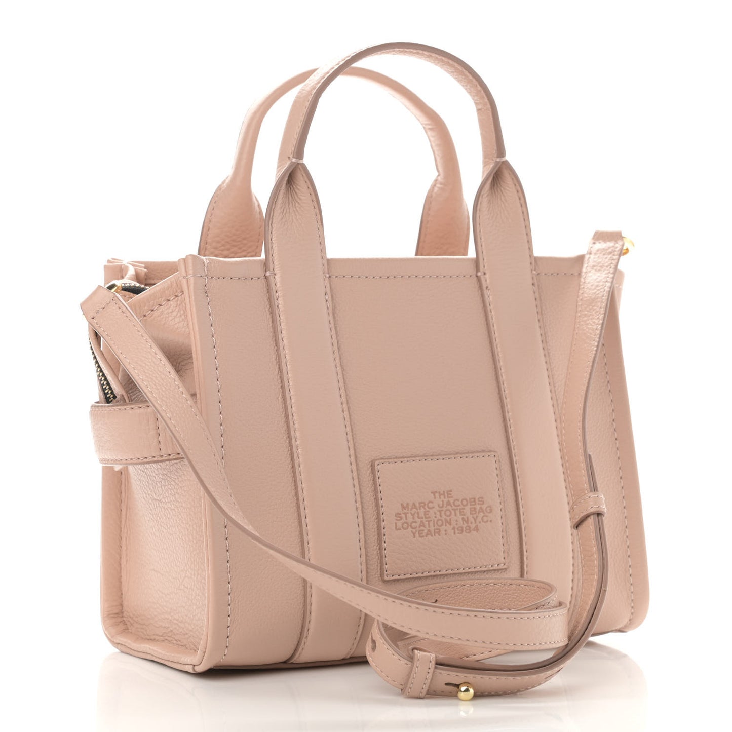 Grained Calfskin Small The Tote Bag Rose Dust
