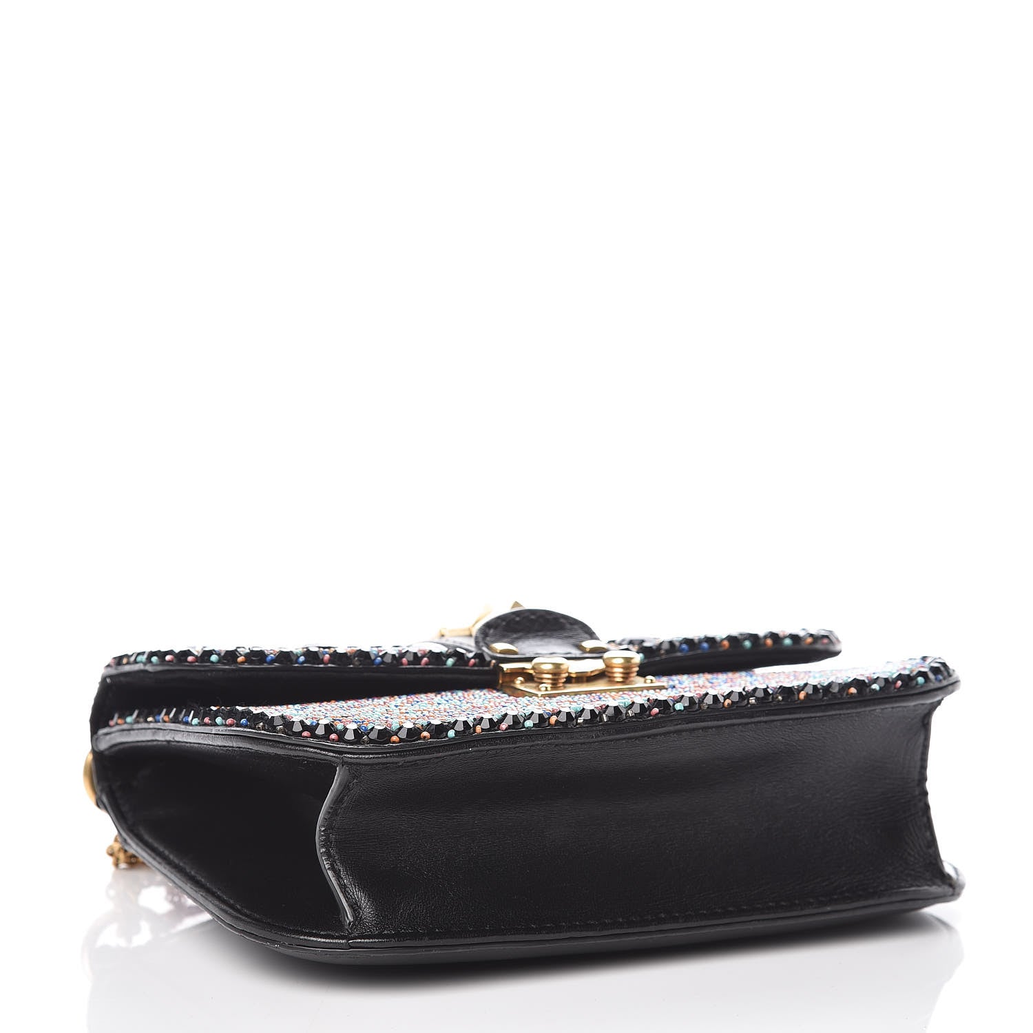 Valentino Garavani Vitello Beaded Small Glam Lock Rockstud Flap 4 of 8