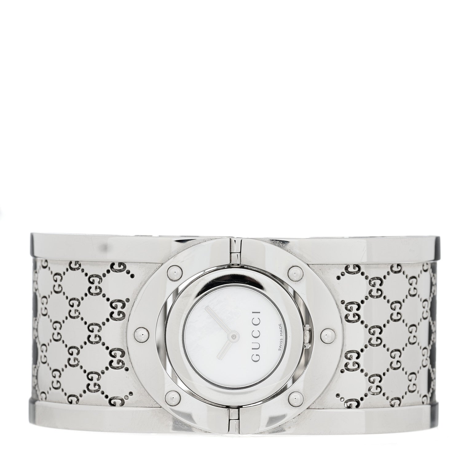Gucci Stainless Steel Mother of Pearl 33mm Twirl Quartz Watch 2 of 5