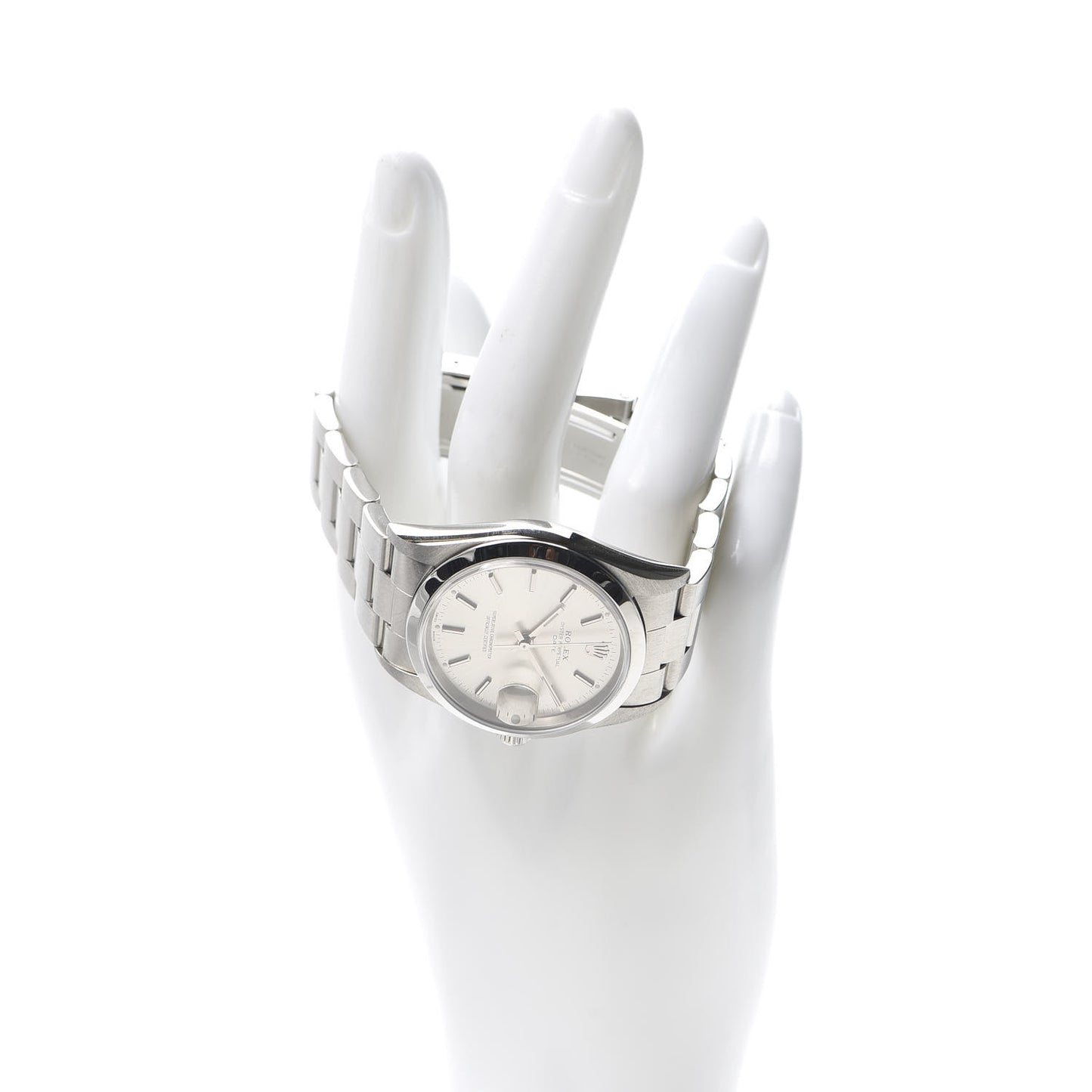 Stainless Steel 34mm Oyster Perpertual Date Watch Silver 15200
