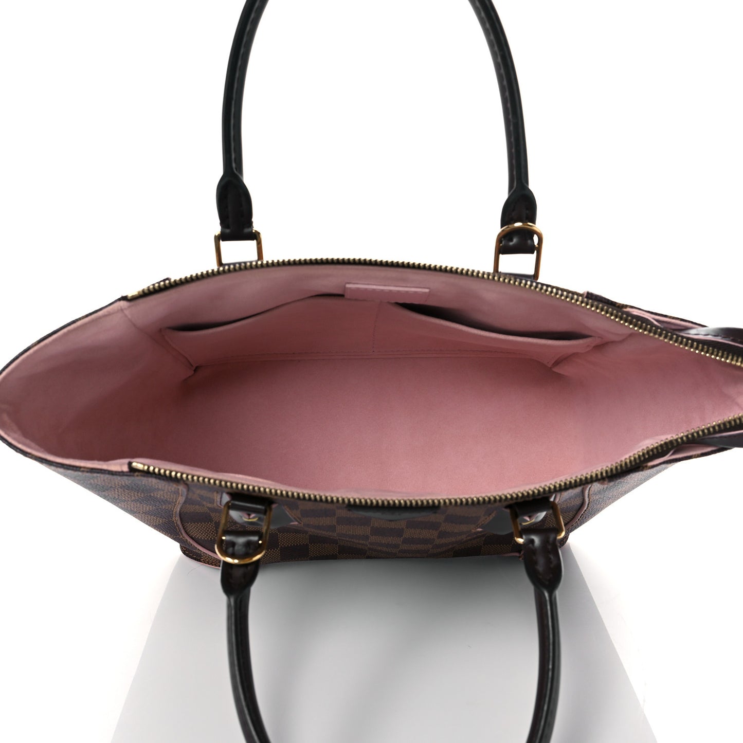 Damier Ebene Caissa Tote PM Rose Ballerine