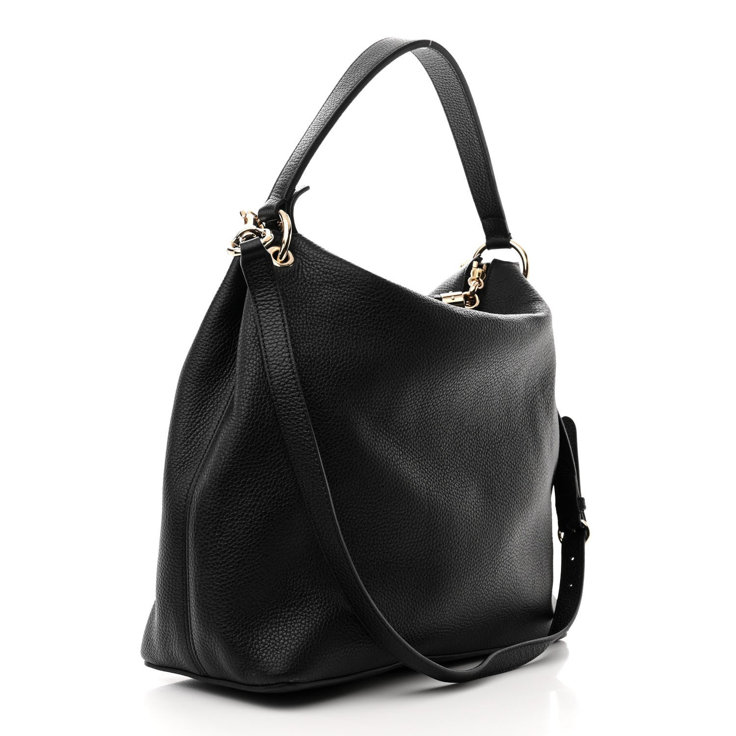 Gucci Pebbled Calfskin Large Soho Hobo Black 3 of 10