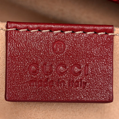 Gucci Monogram Azalea Calfskin Matelasse Diagonal Small GG Marmont Chain Shoulder Bag Beige Ebony New Cherry Red 6 of 12