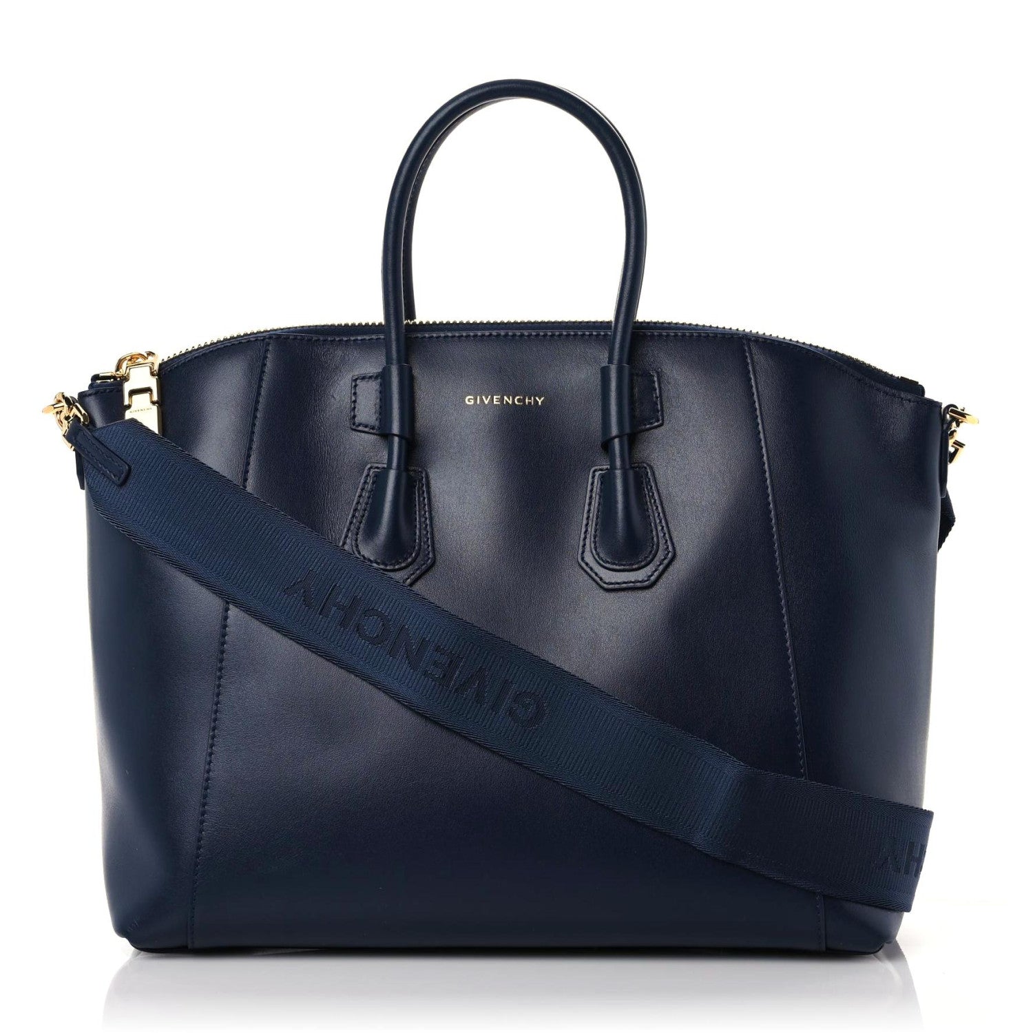 Givenchy Box Calfskin Small Antigona Sport Top Handle Bag Navy 1 of 10