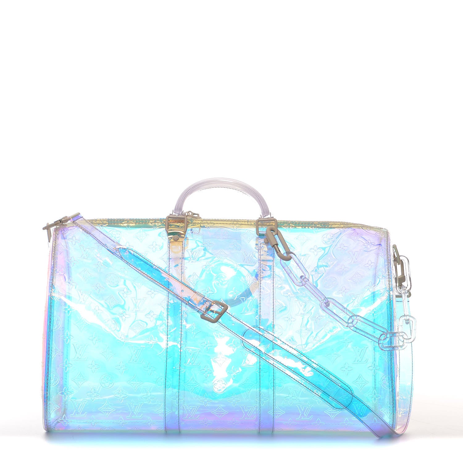 Louis Vuitton PVC Monogram Keepall Bandouliere 50 Iridescent Prism 1 of 9