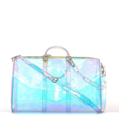 Louis Vuitton PVC Monogram Keepall Bandouliere 50 Iridescent Prism 1 of 9