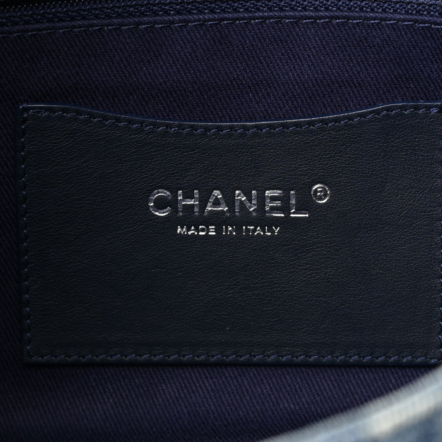 Chanel Denim Quilted Camellia Embroidered Large Flap Blue 6 of 13