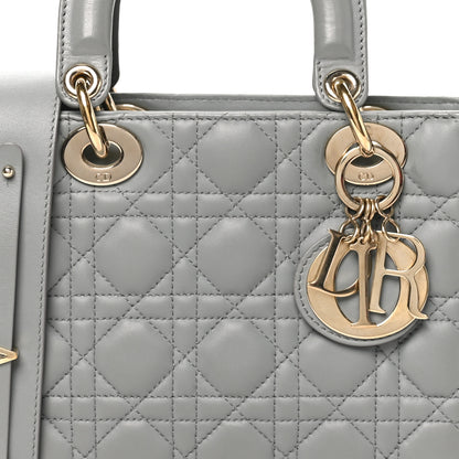 Christian Dior Lambskin Cannage Small My ABCDior Lady Dior Grey 8 of 10