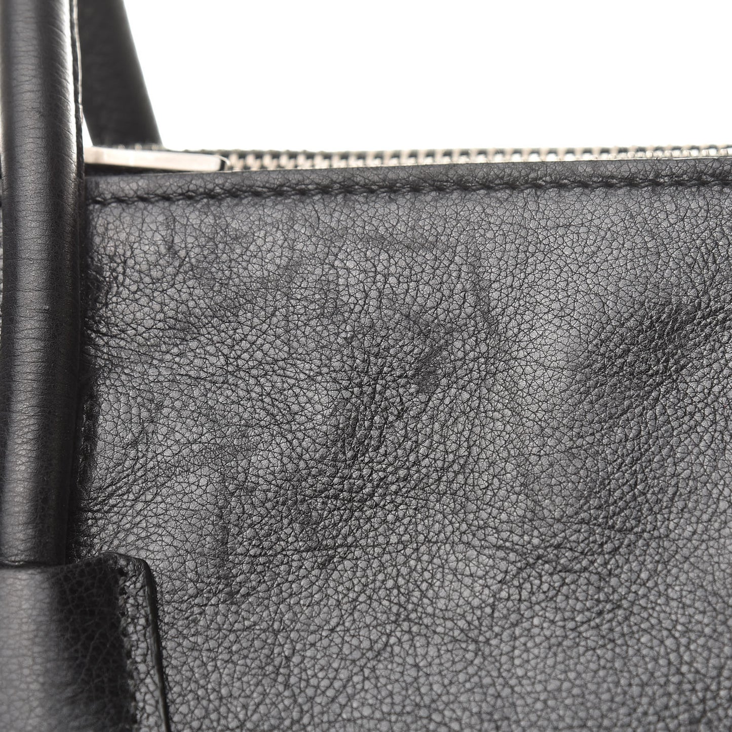 Glace Calf Small Twin Pocket Tote Black