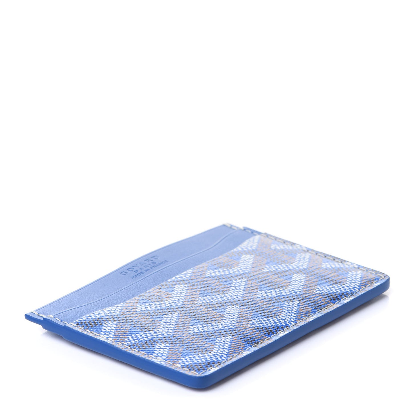 Goyardine Saint Sulpice Card Holder Sky Blue