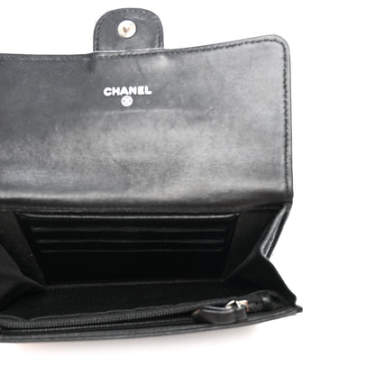 Chanel Lambskin Quilted Medium Flap Wallet Black 5 of 10