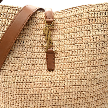 Saint Laurent Raffia Vegetable Le 37 Bucket Bag Naturel Brick 9 of 11