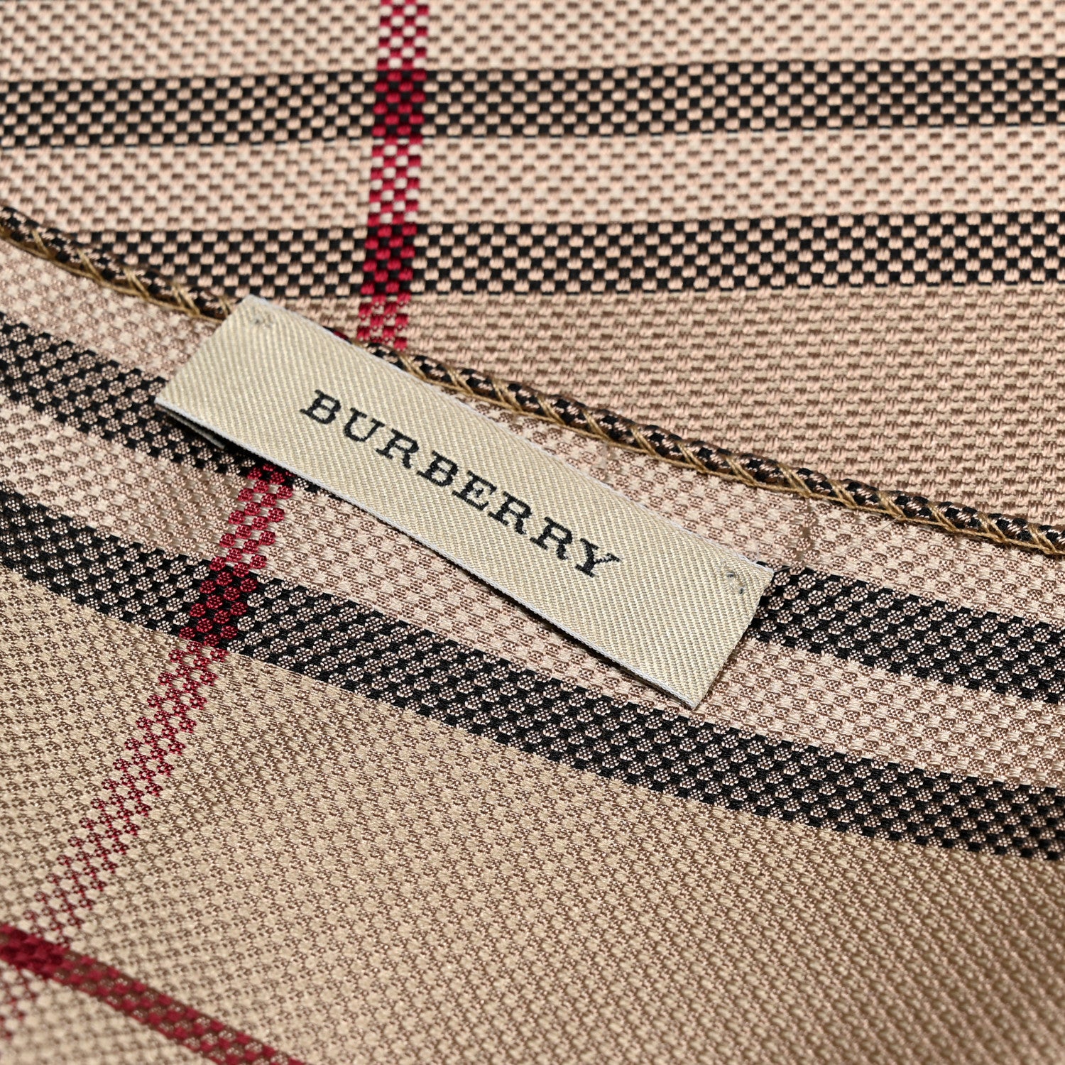 Burberry Silk Check Scarf Archive Beige 4 of 4
