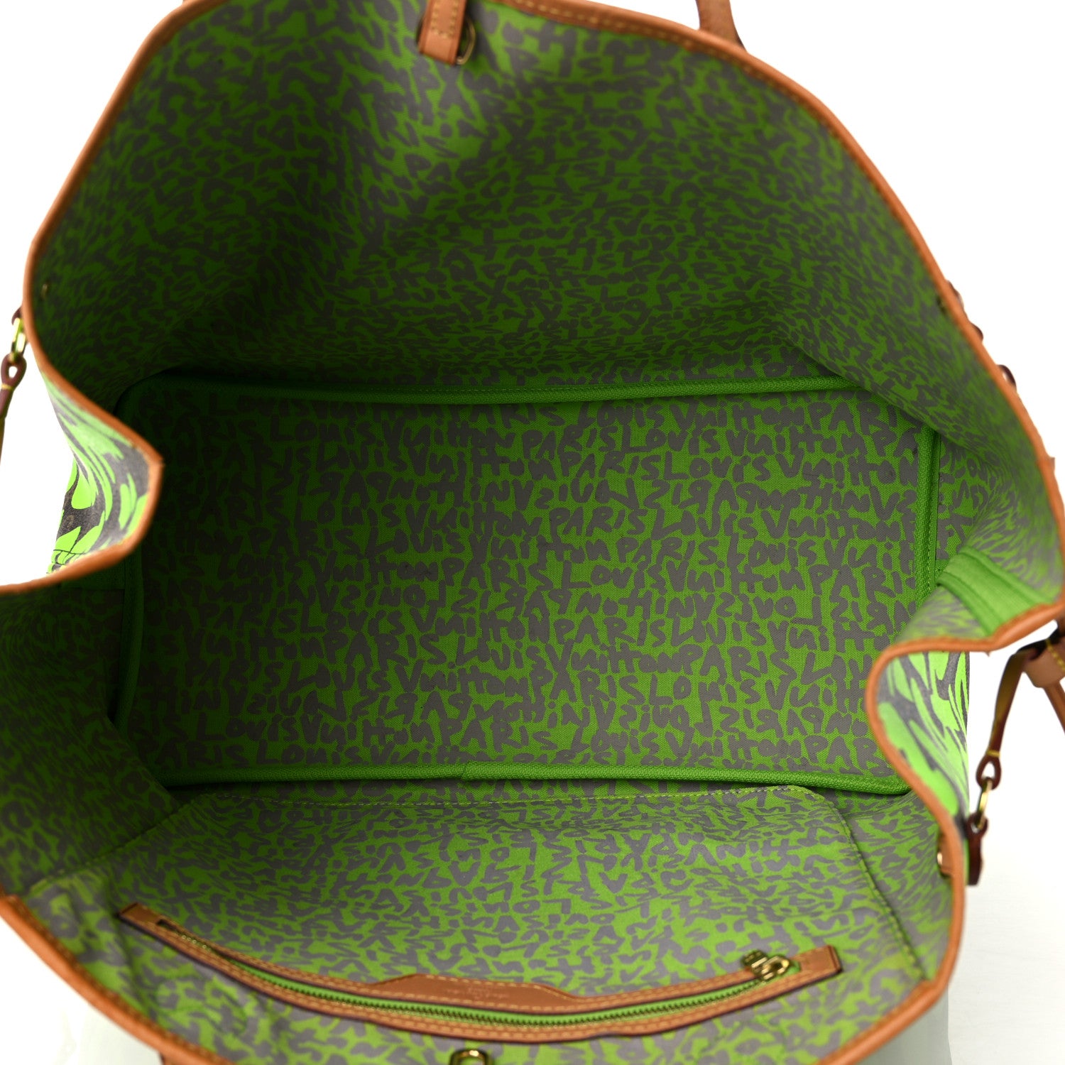 Louis Vuitton Monogram Graffiti Neverfull GM Green 5 of 14