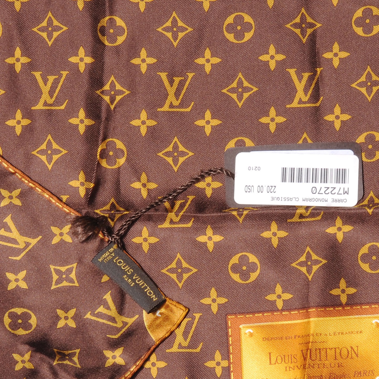 Silk Monogram Classic Square Scarf